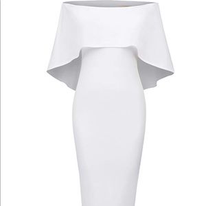 Off the shoulder white dress Sz L